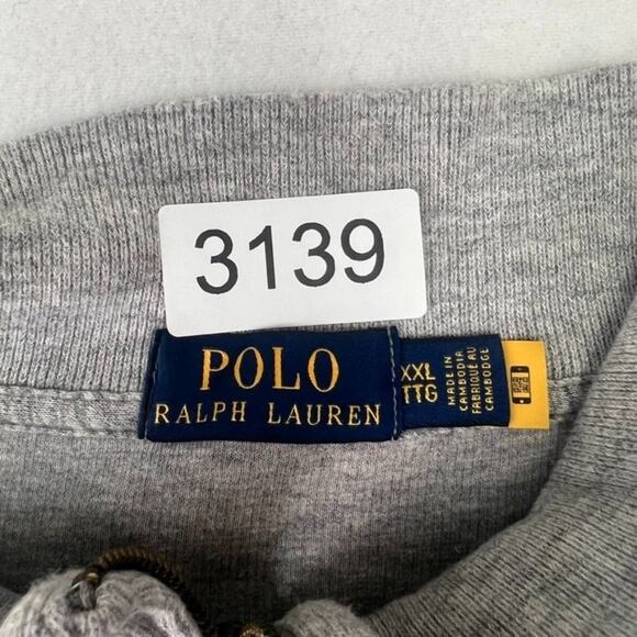 Polo Ralph Lauren Sweater Mens XXL Gray Cowl Neck Long Sleeve Pullover 1/4 Zip - Picture 6 of 11